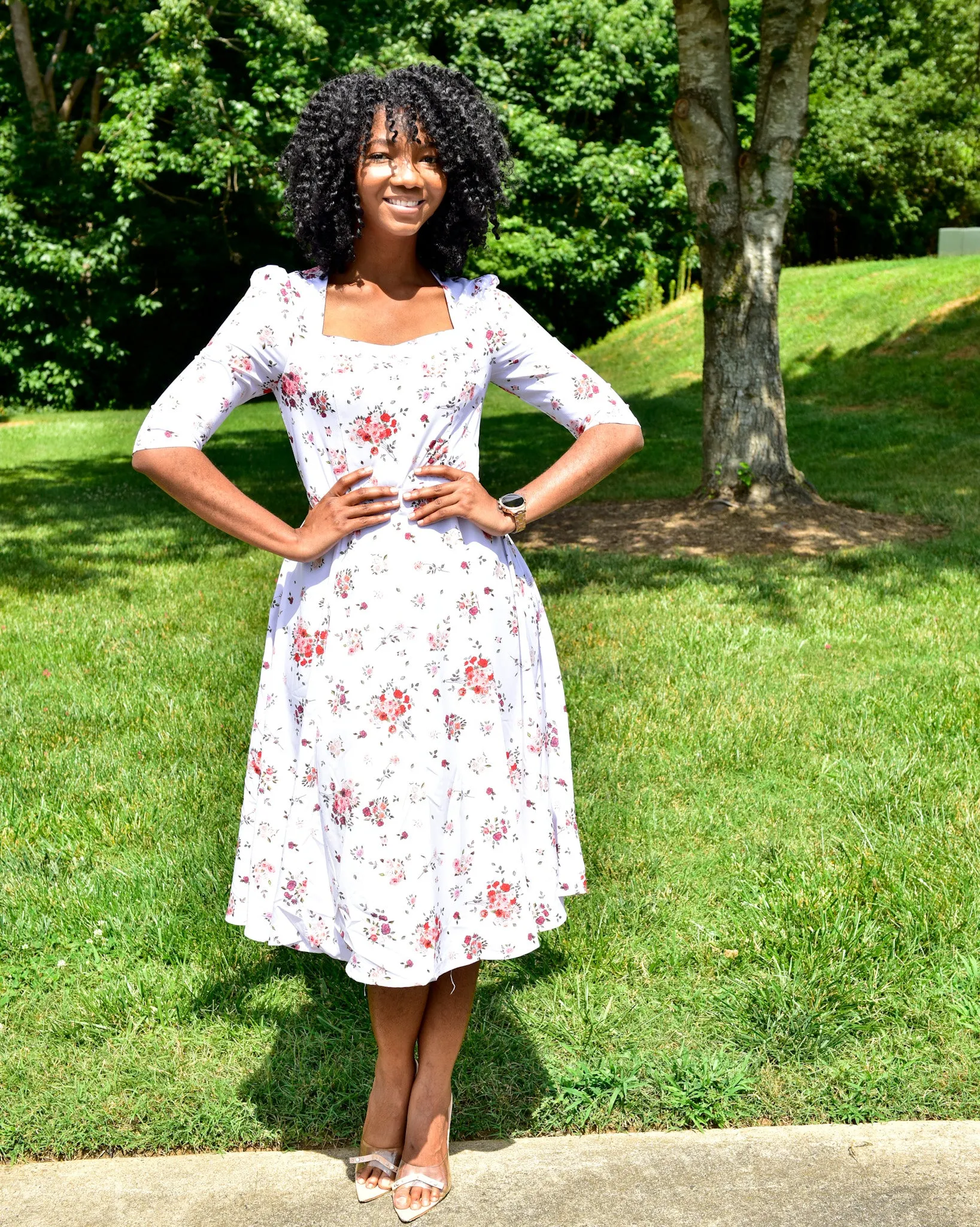 Flower tie Dress