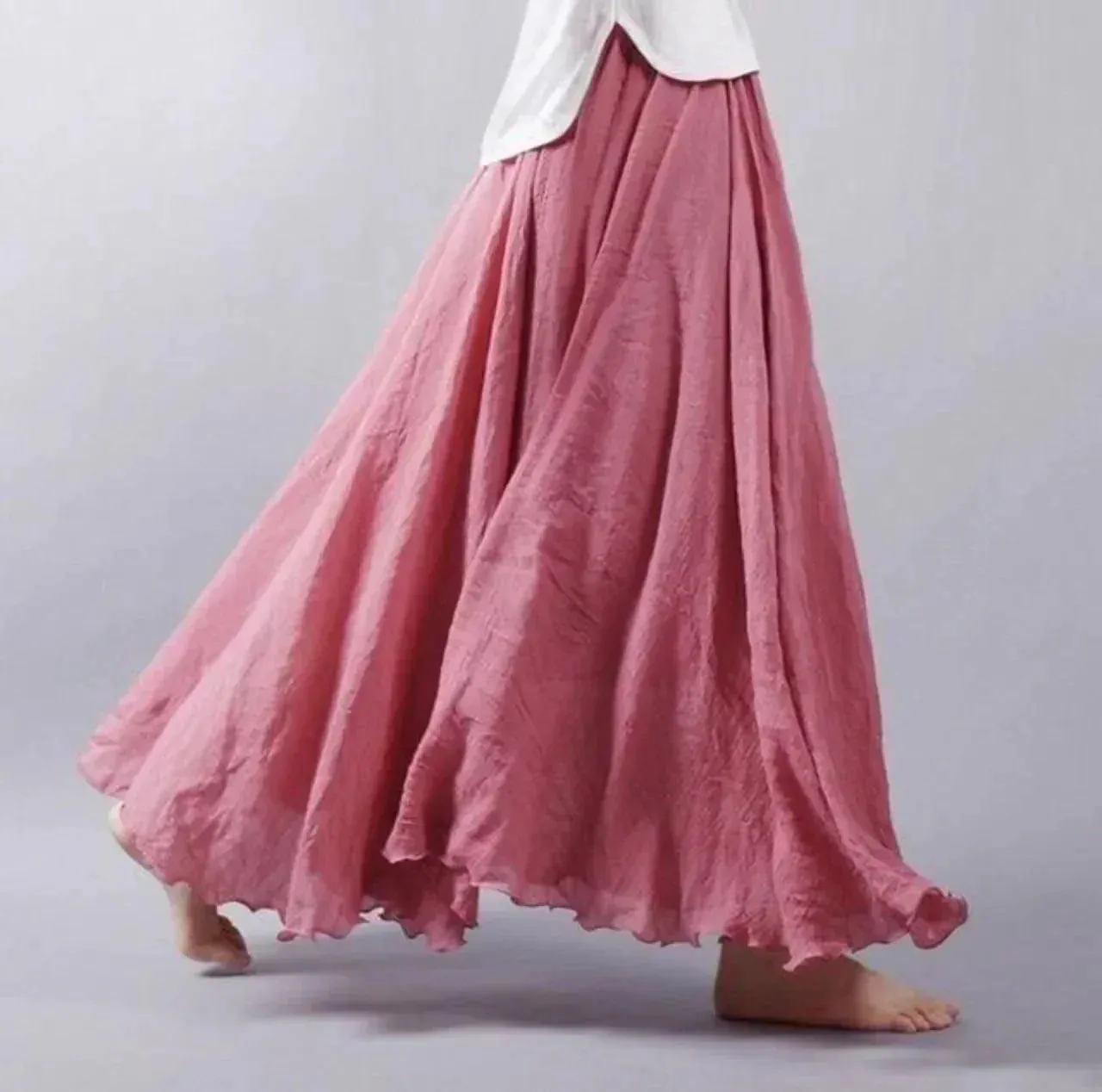 Flowy Luxe™ | Women's Maxi Skirt | High-Waist Design, Lightweight Fabric & Comfortable Fit