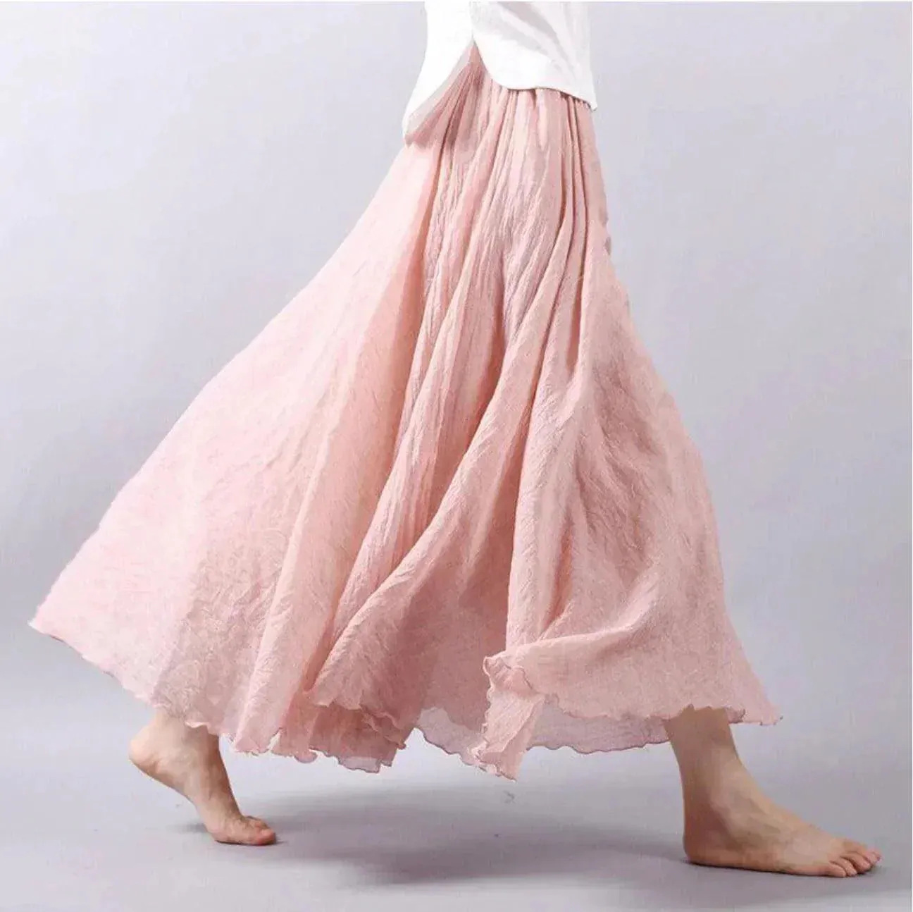 Flowy Luxe™ | Women's Maxi Skirt | High-Waist Design, Lightweight Fabric & Comfortable Fit