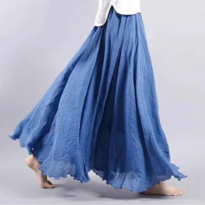 Flowy Luxe™ | Women's Maxi Skirt | High-Waist Design, Lightweight Fabric & Comfortable Fit