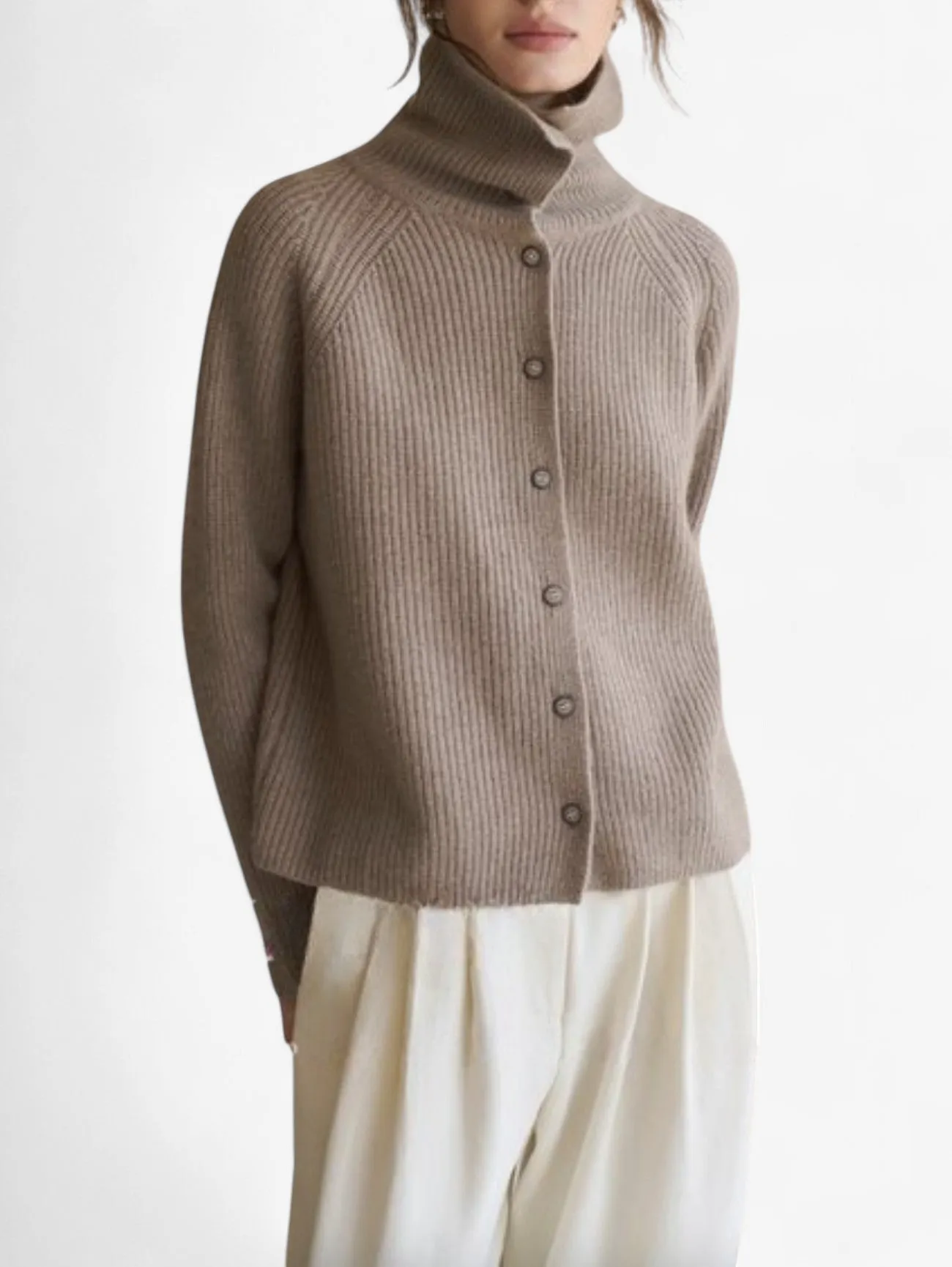 Foxes | Women's Ribbed Knit Turtleneck Sweater Top