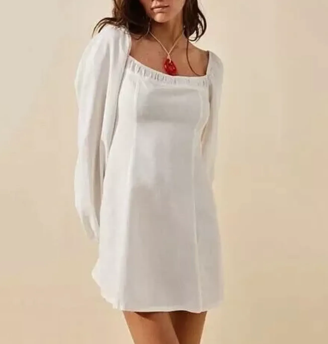 Free People White Forget Me Not Mini Dress UK XS