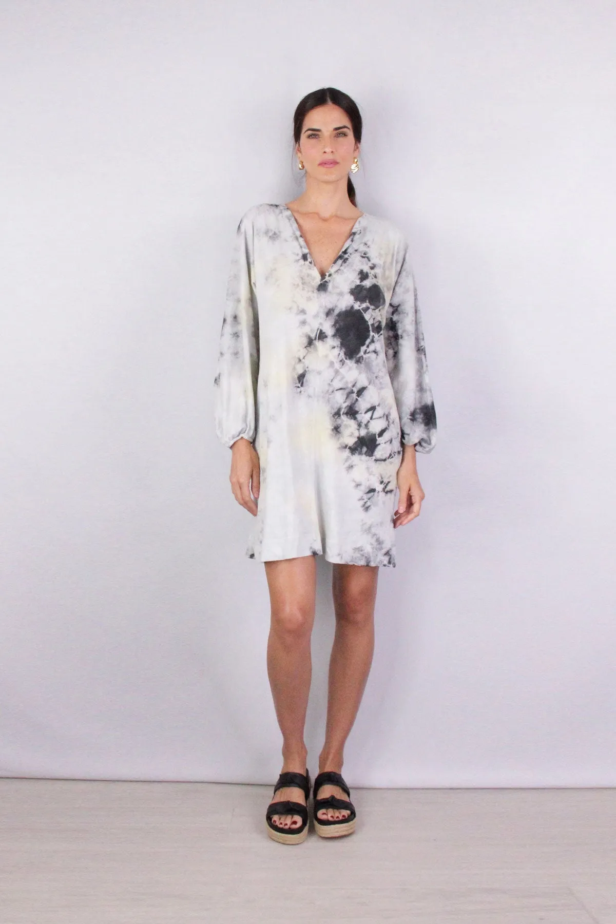 Getty Dress in Black Lemon