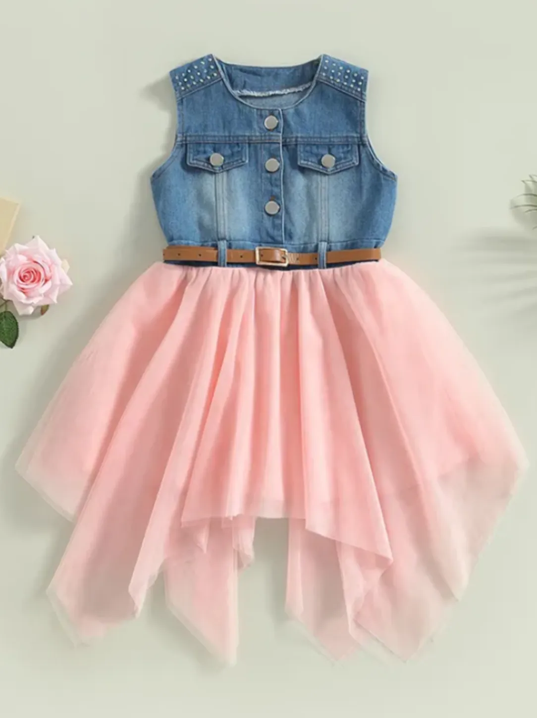 Giddy Up, Western Denim and Pink Dress
