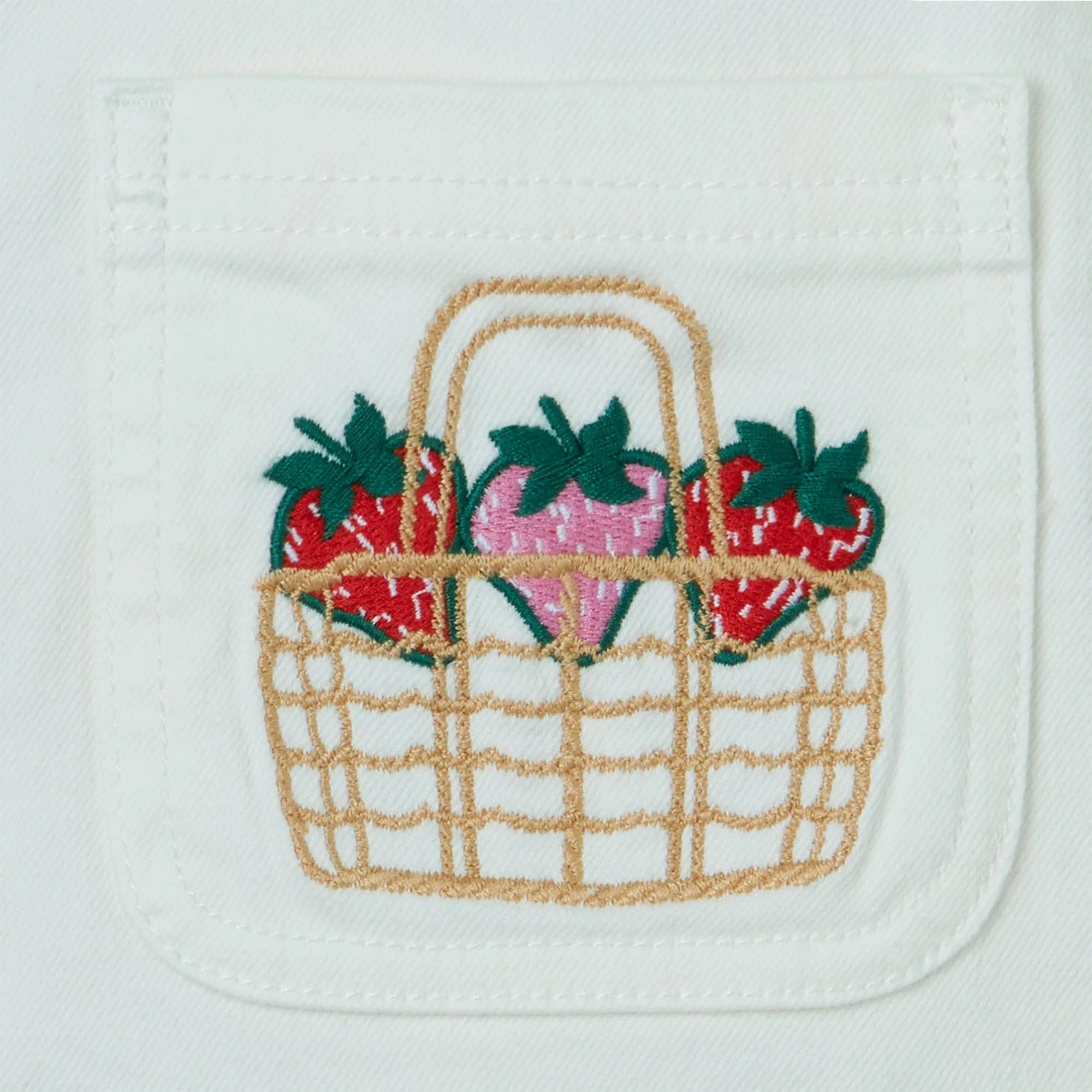 GIRL GABARDINE DRESS WITH CHERRIES EMBRO