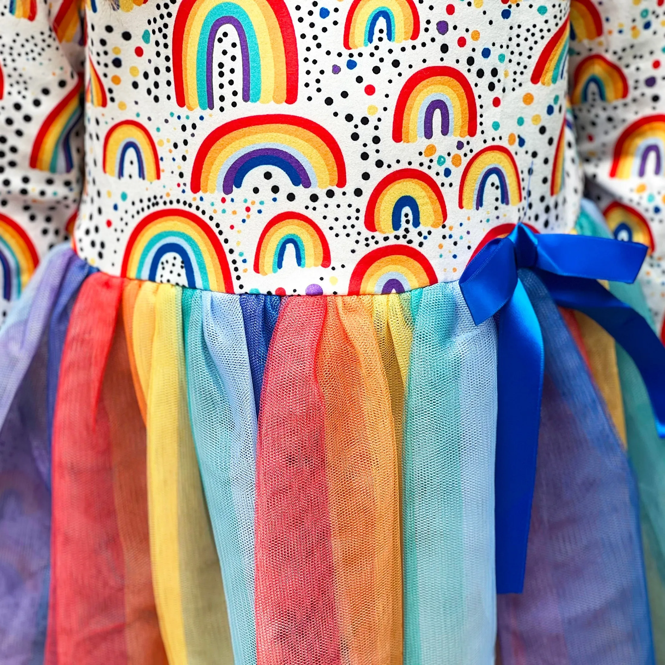 Girls Boutique Ombre Rainbow Mesh Tulle Party Dress