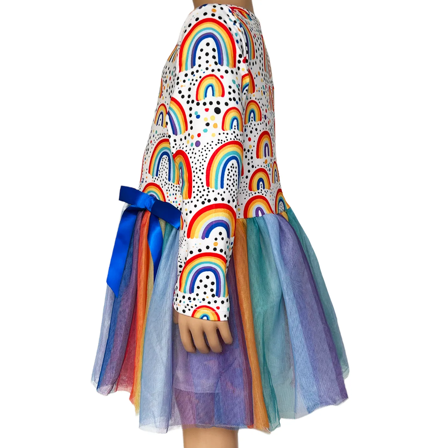 Girls Boutique Ombre Rainbow Mesh Tulle Party Dress