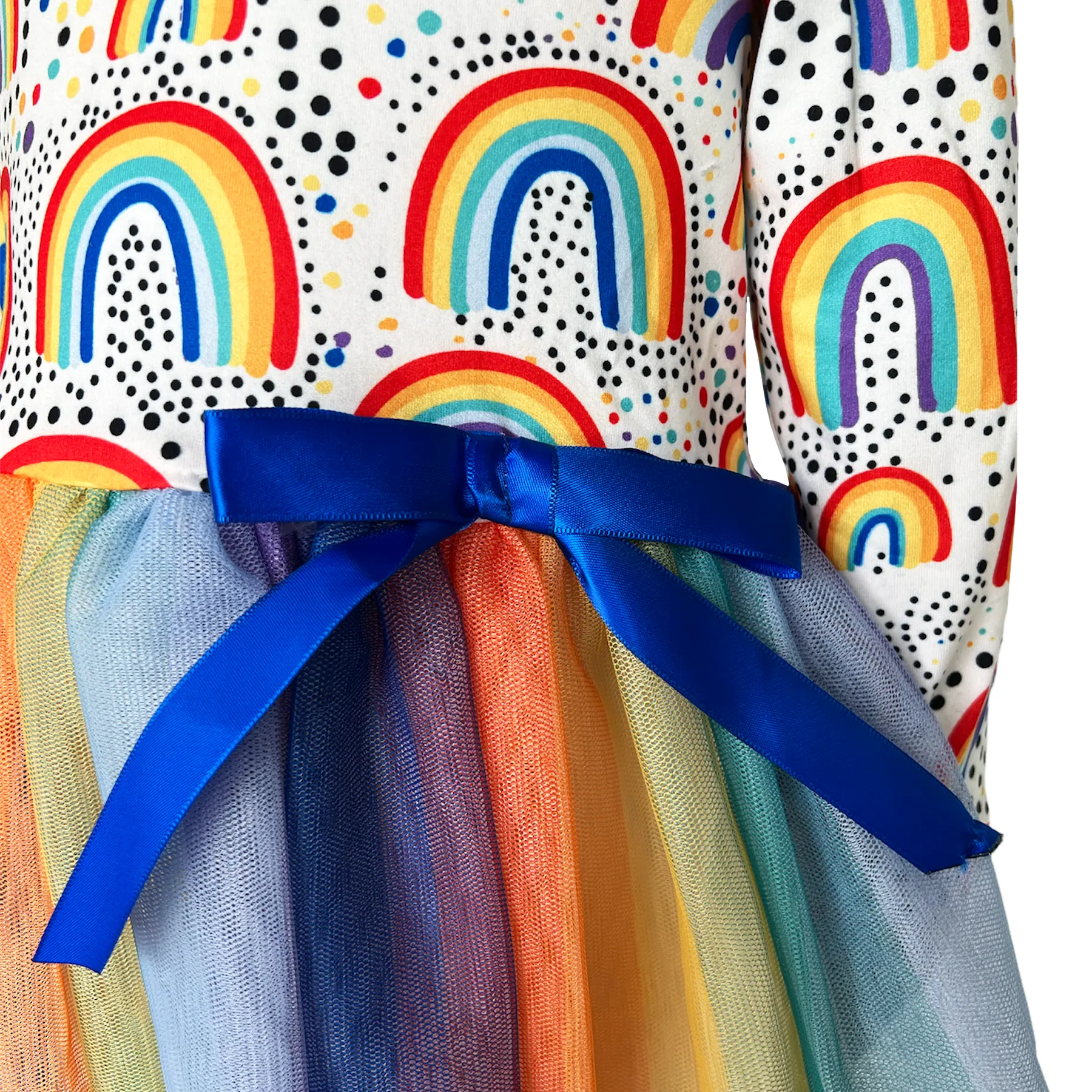 Girls Boutique Ombre Rainbow Mesh Tulle Party Dress