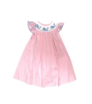 Girls Whales Smocked Bishop Dress