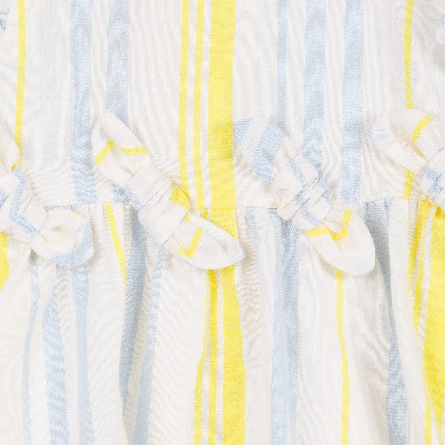 Girls Yellow Striped Dress