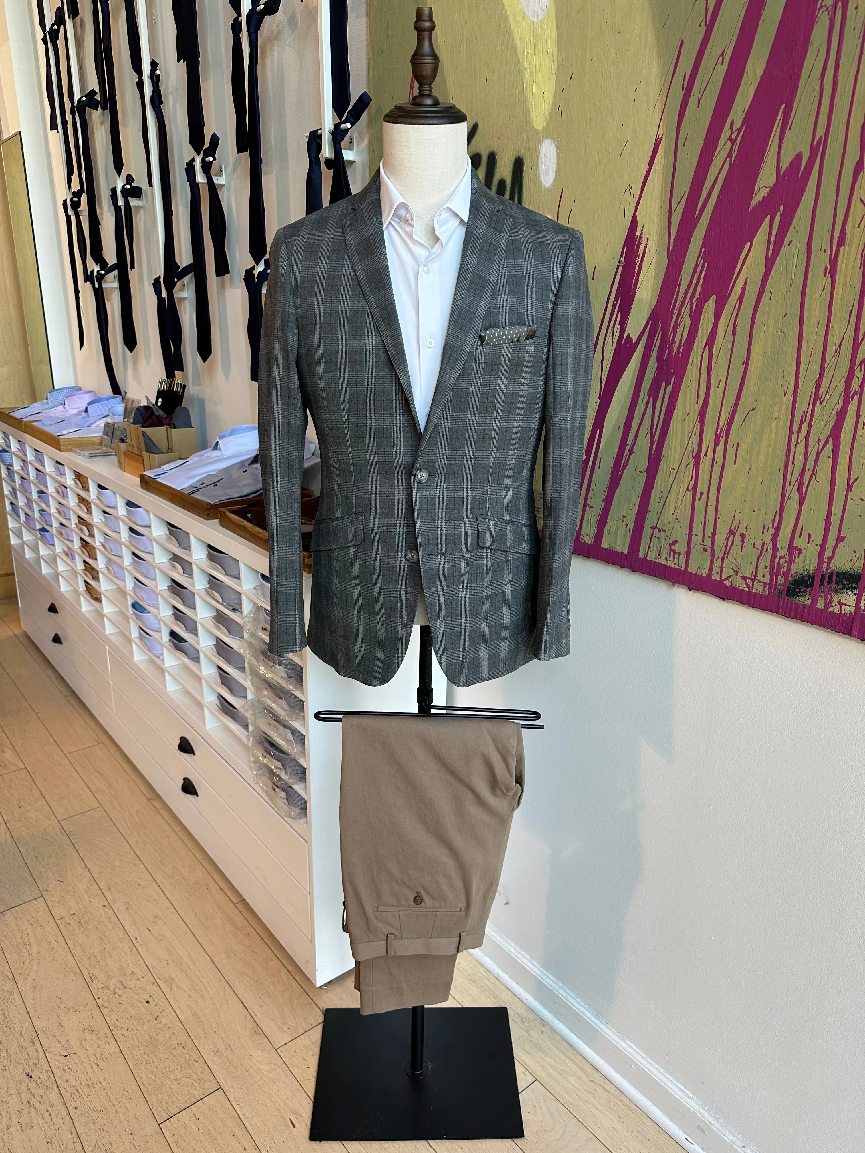 Gray Flannel Plaid Blazer