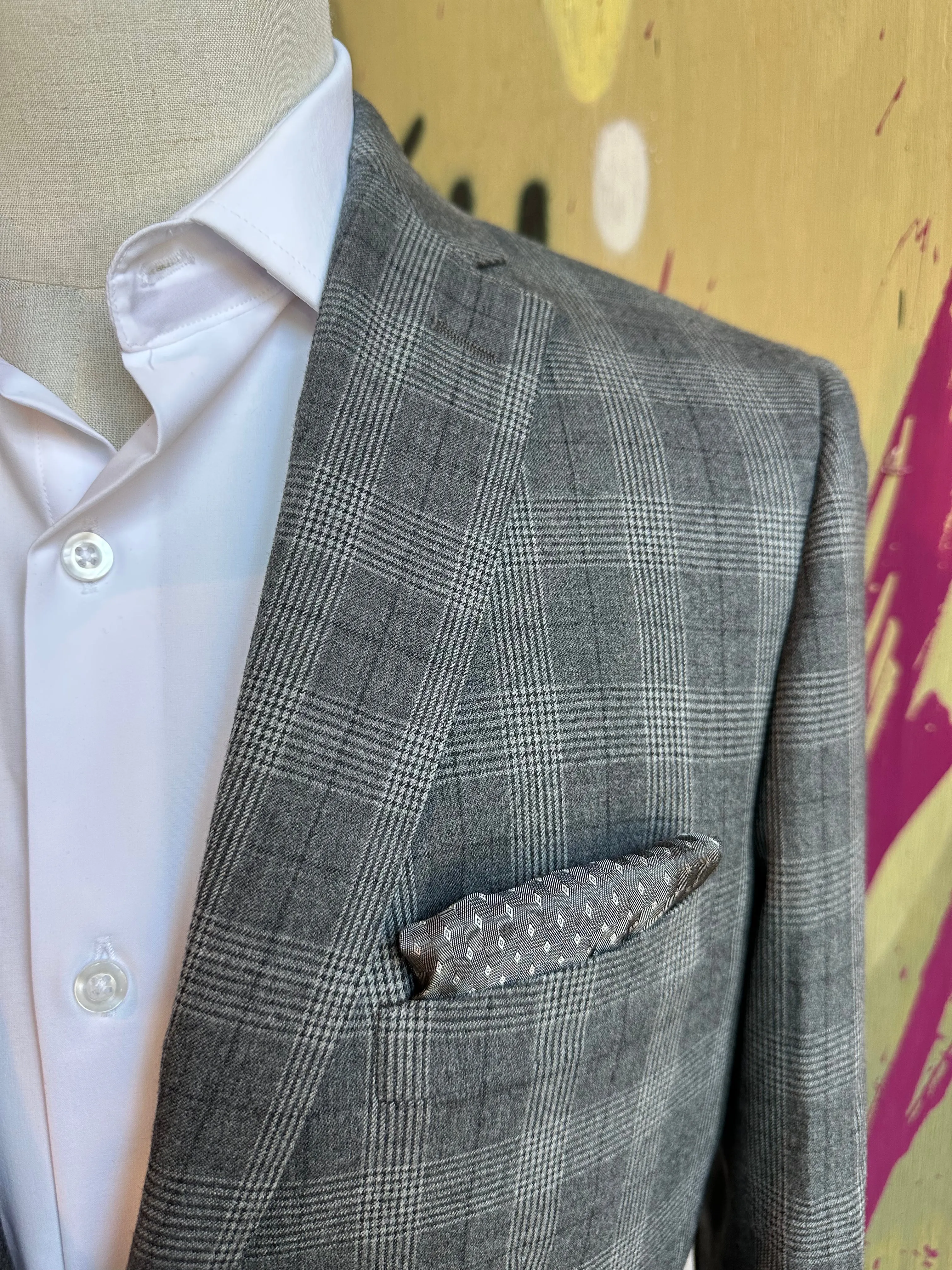 Gray Flannel Plaid Blazer