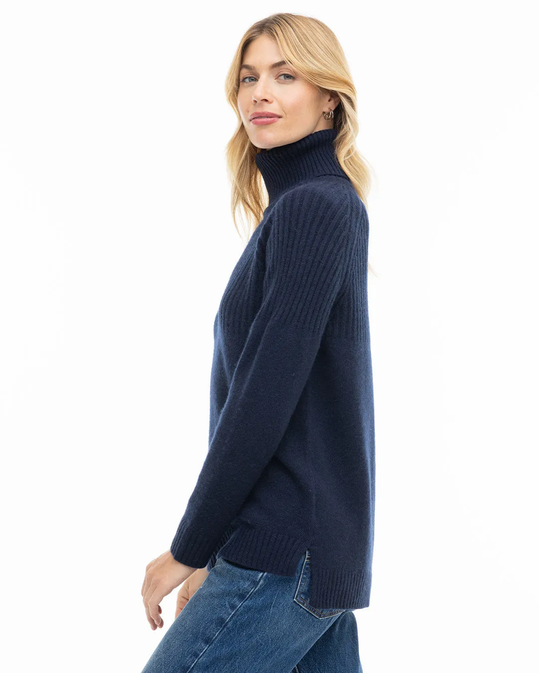 Half Ribbed Turtleneck