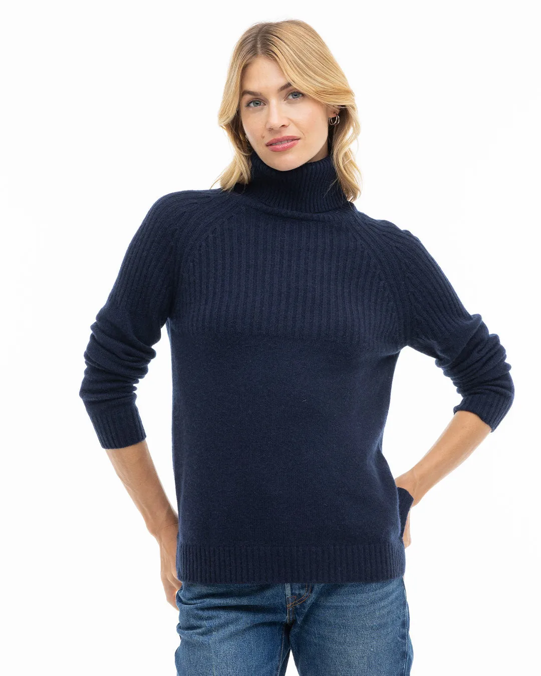 Half Ribbed Turtleneck
