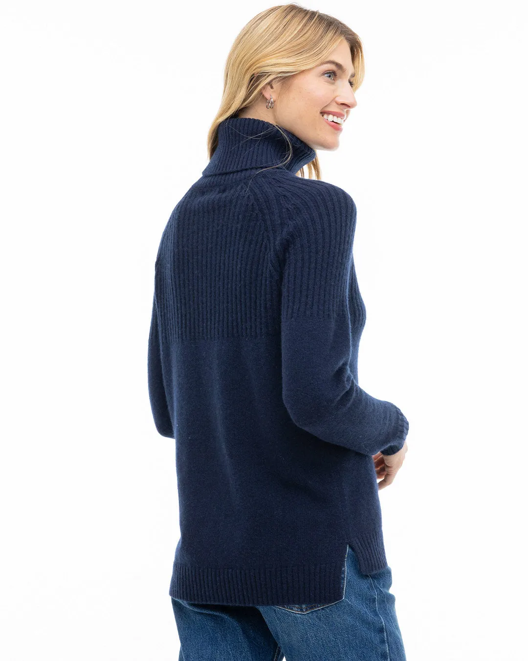 Half Ribbed Turtleneck