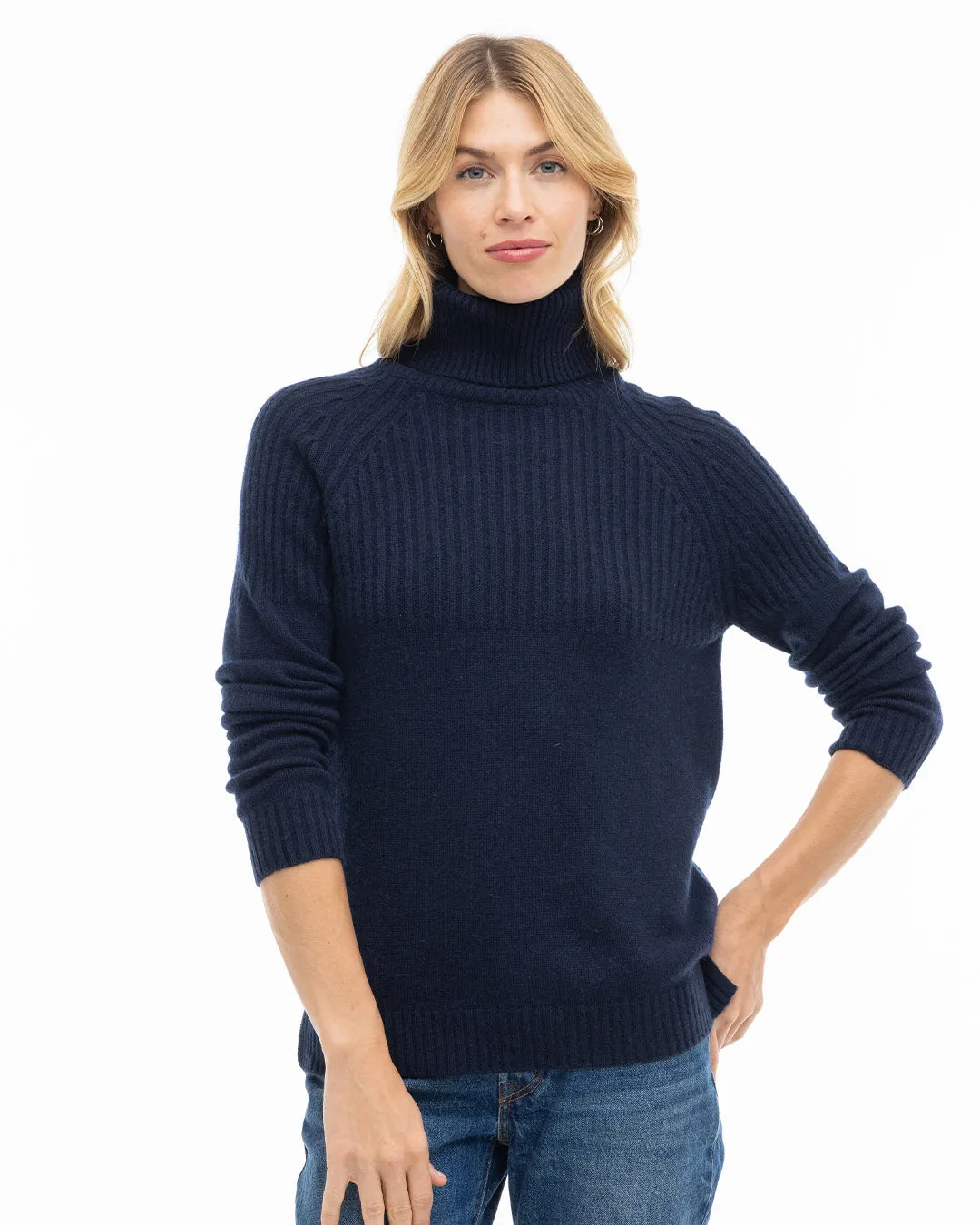 Half Ribbed Turtleneck
