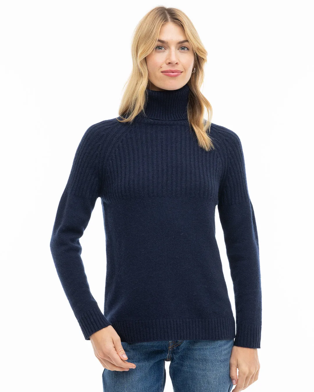 Half Ribbed Turtleneck