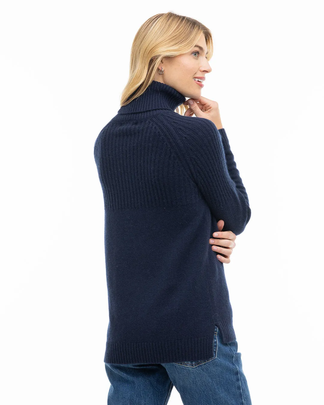 Half Ribbed Turtleneck
