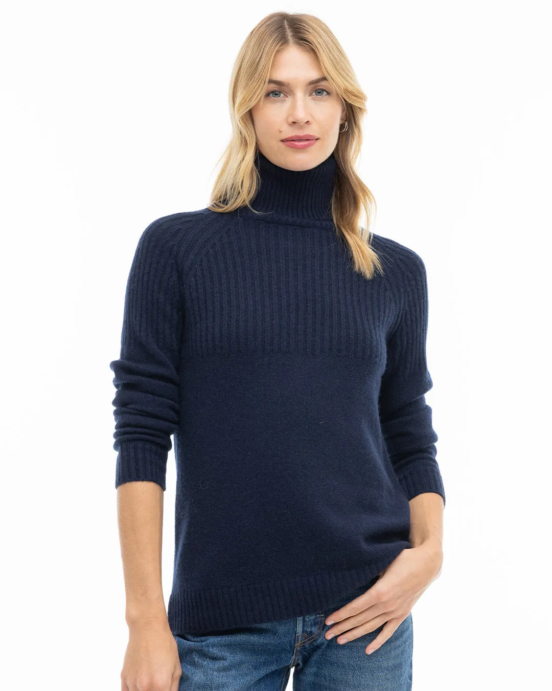 Half Ribbed Turtleneck