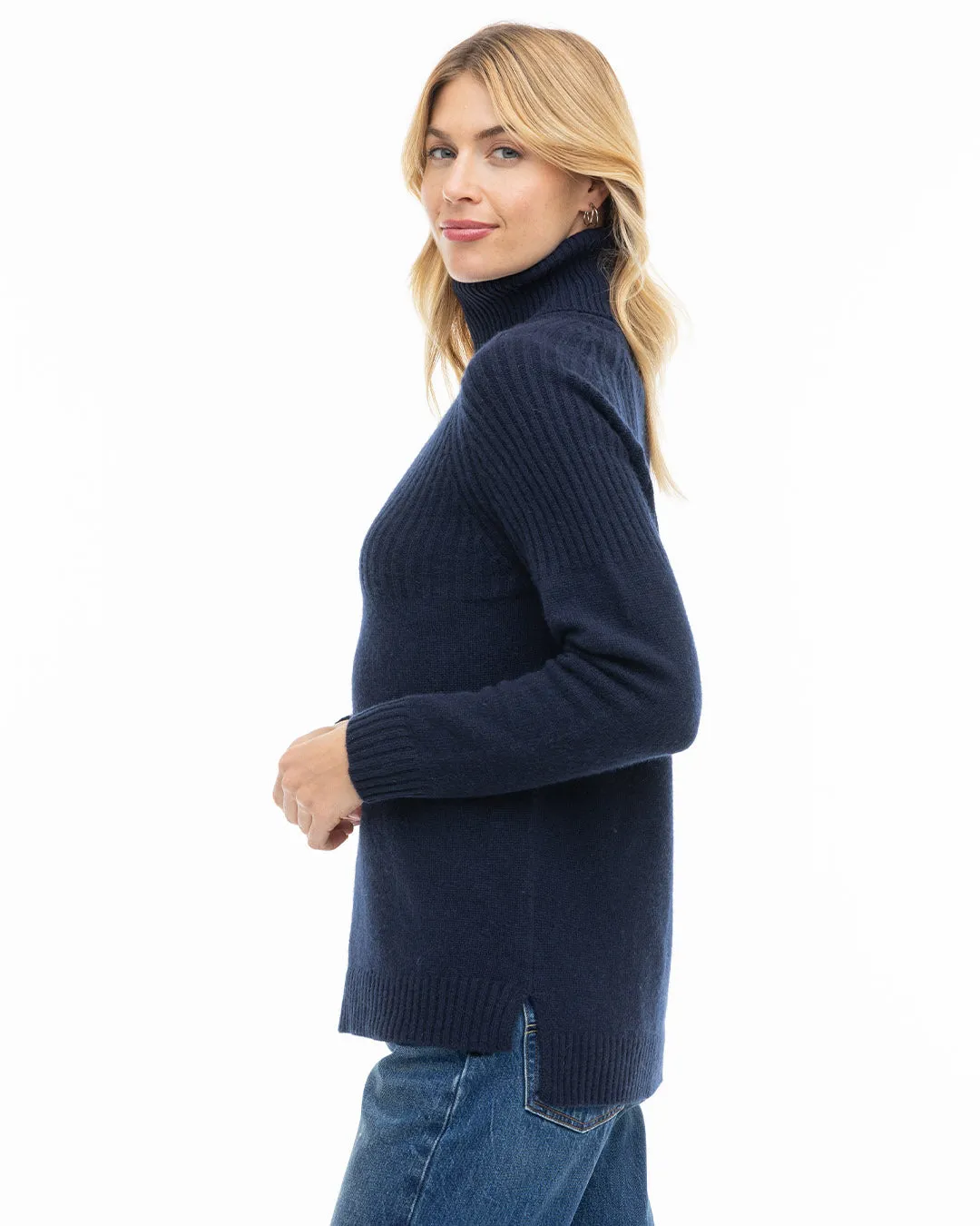 Half Ribbed Turtleneck