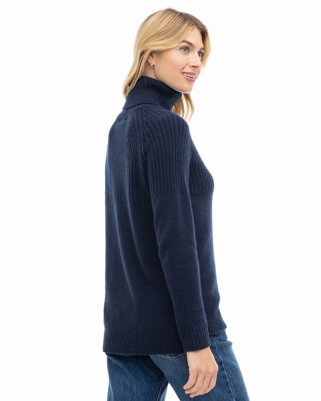Half Ribbed Turtleneck