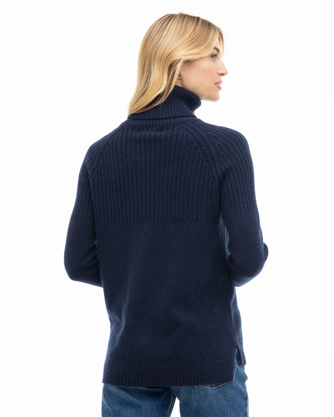 Half Ribbed Turtleneck