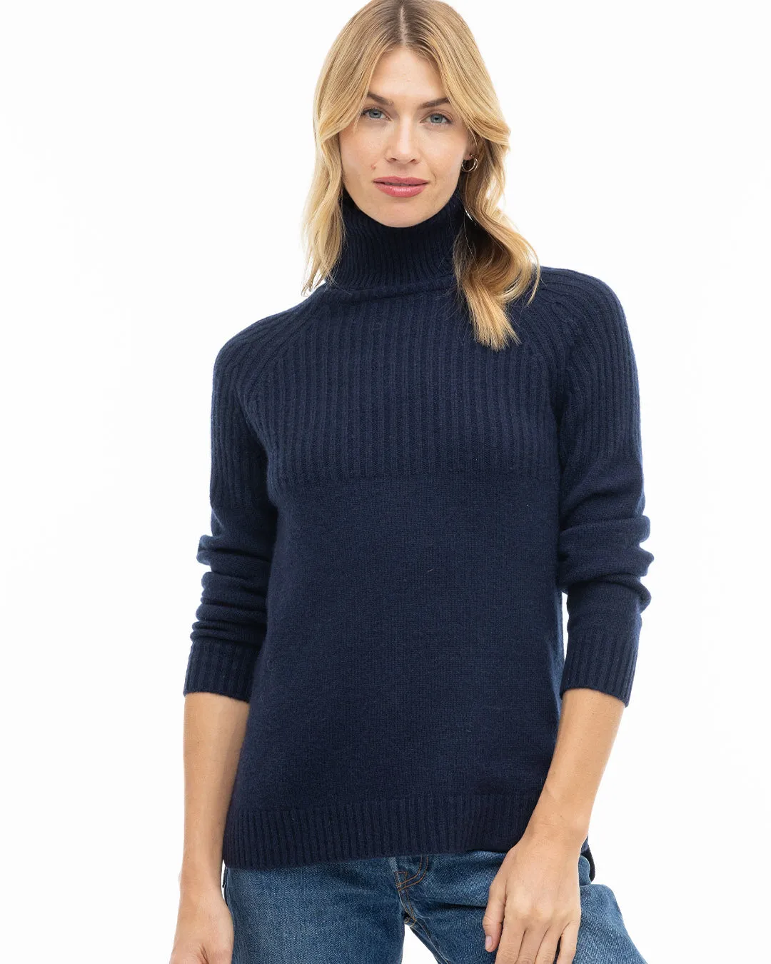 Half Ribbed Turtleneck