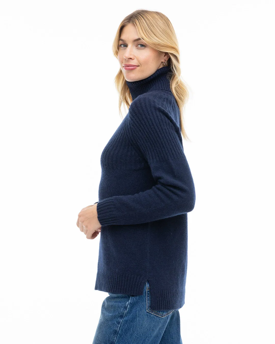 Half Ribbed Turtleneck
