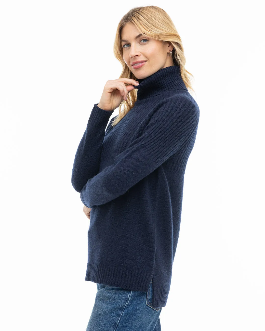 Half Ribbed Turtleneck