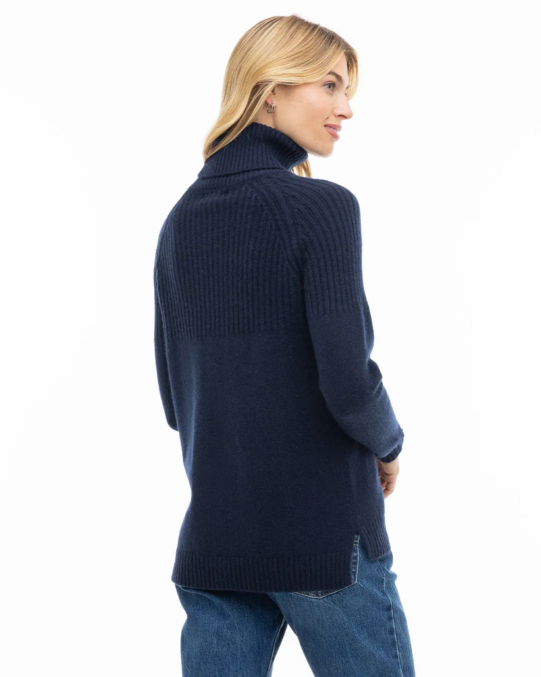 Half Ribbed Turtleneck