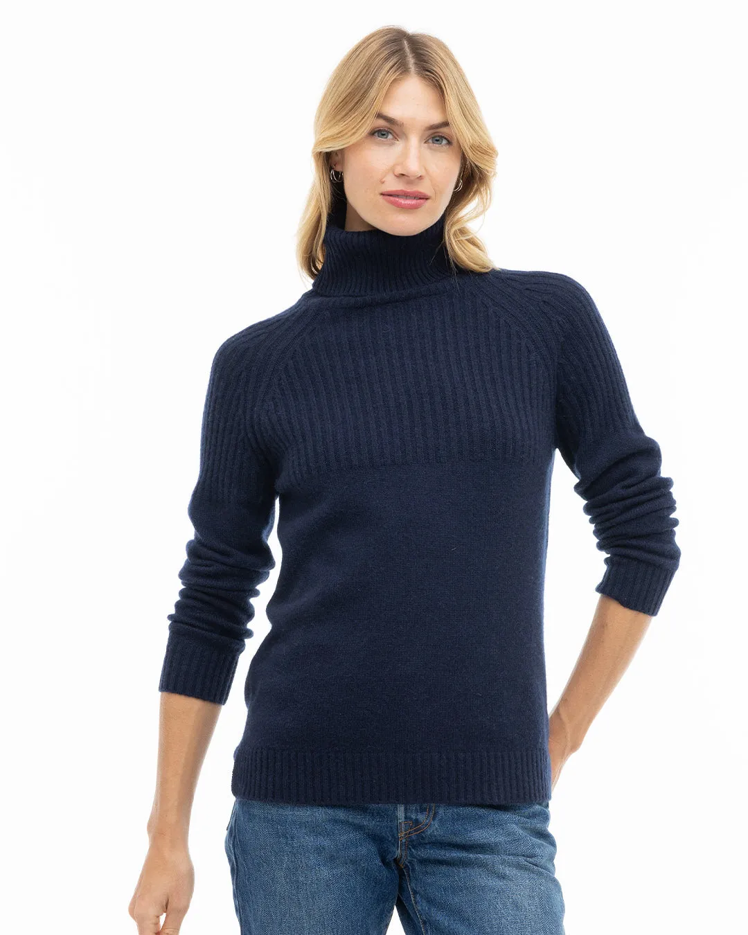 Half Ribbed Turtleneck