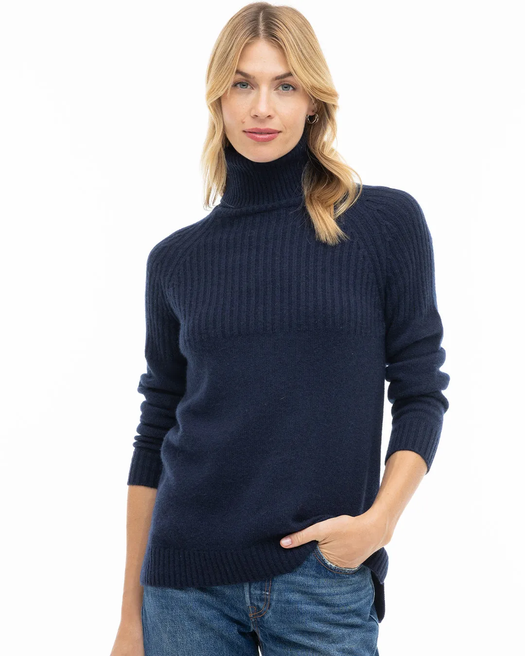 Half Ribbed Turtleneck