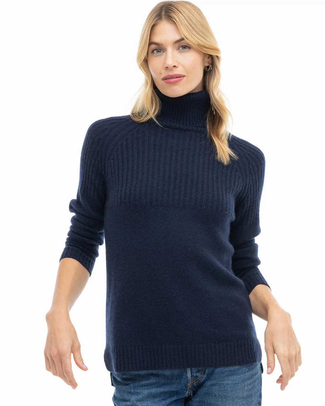 Half Ribbed Turtleneck