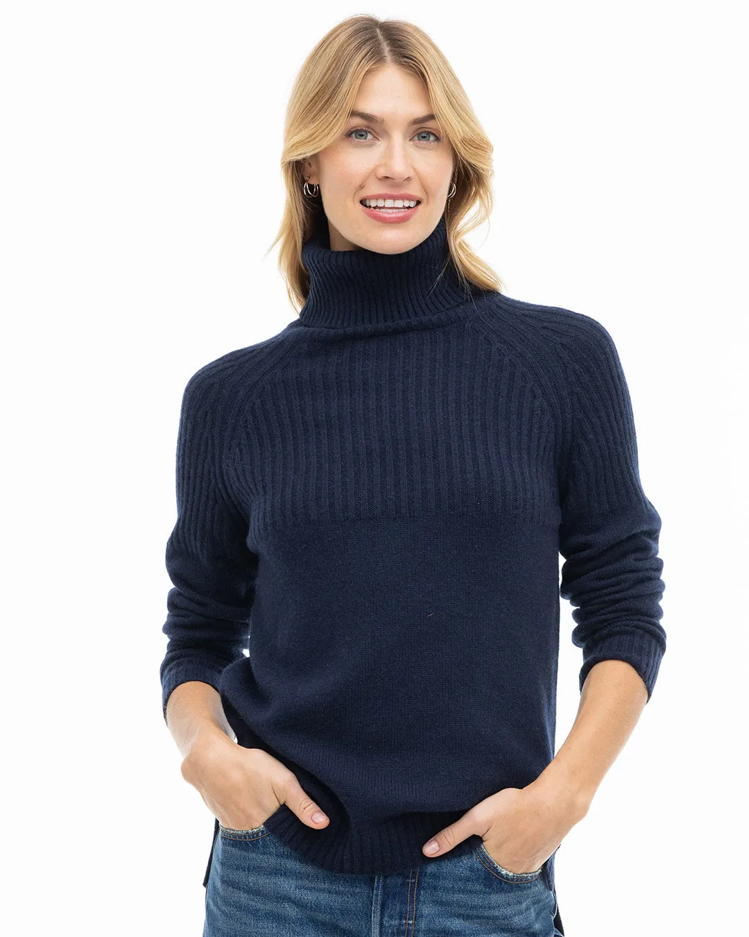 Half Ribbed Turtleneck