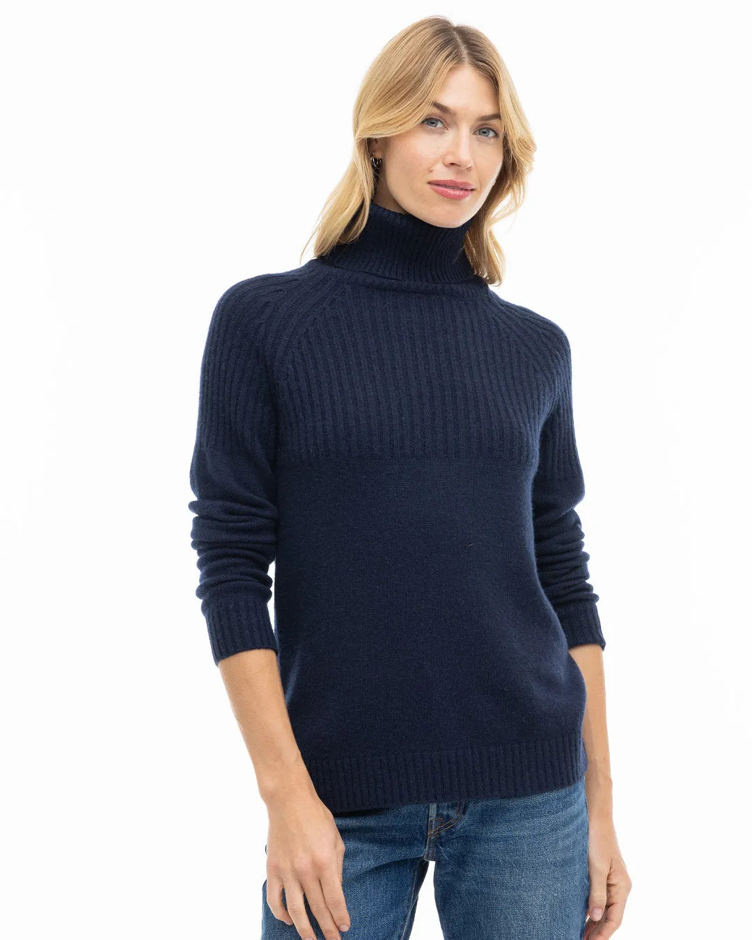 Half Ribbed Turtleneck