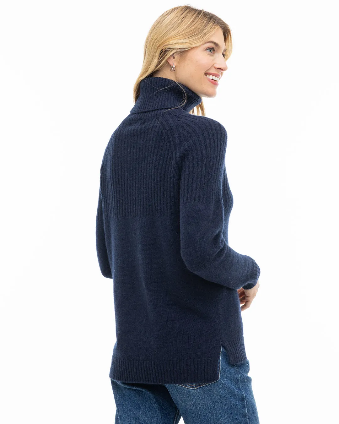 Half Ribbed Turtleneck