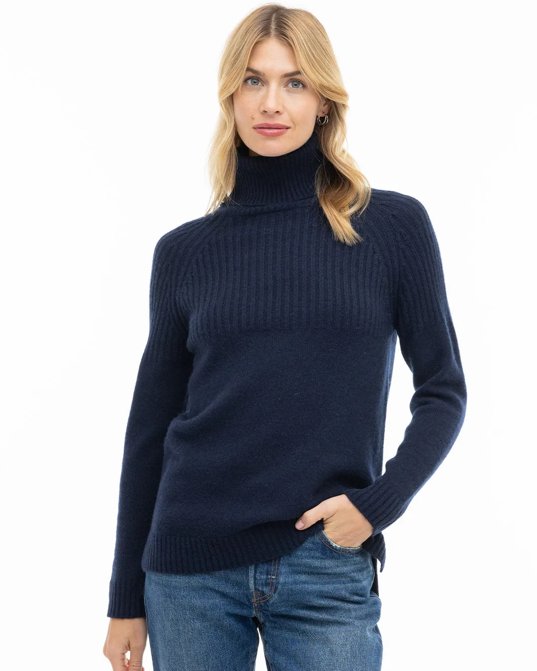Half Ribbed Turtleneck