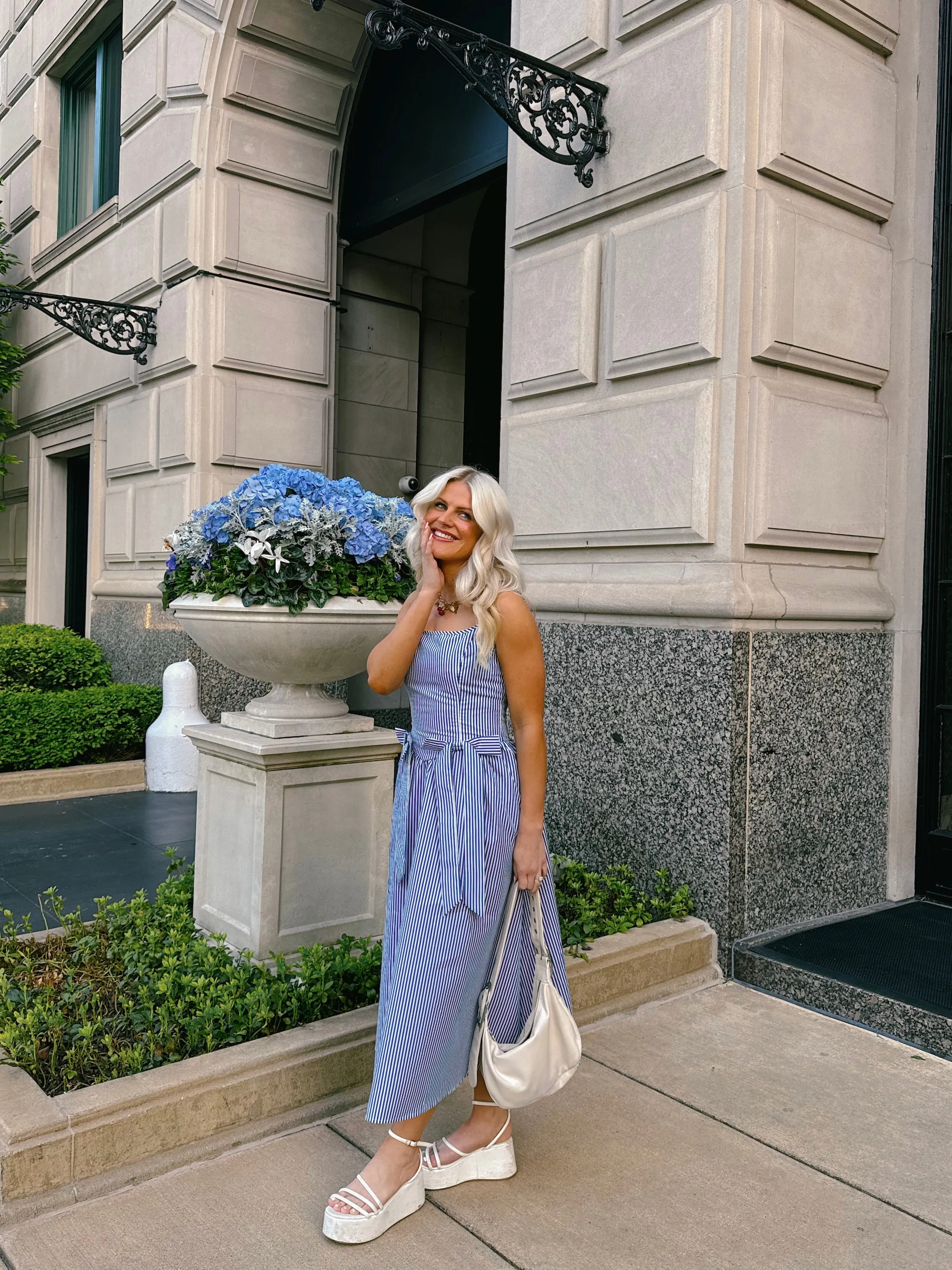 Hamptons House Midi Dress// Blue *RESTOCKED*