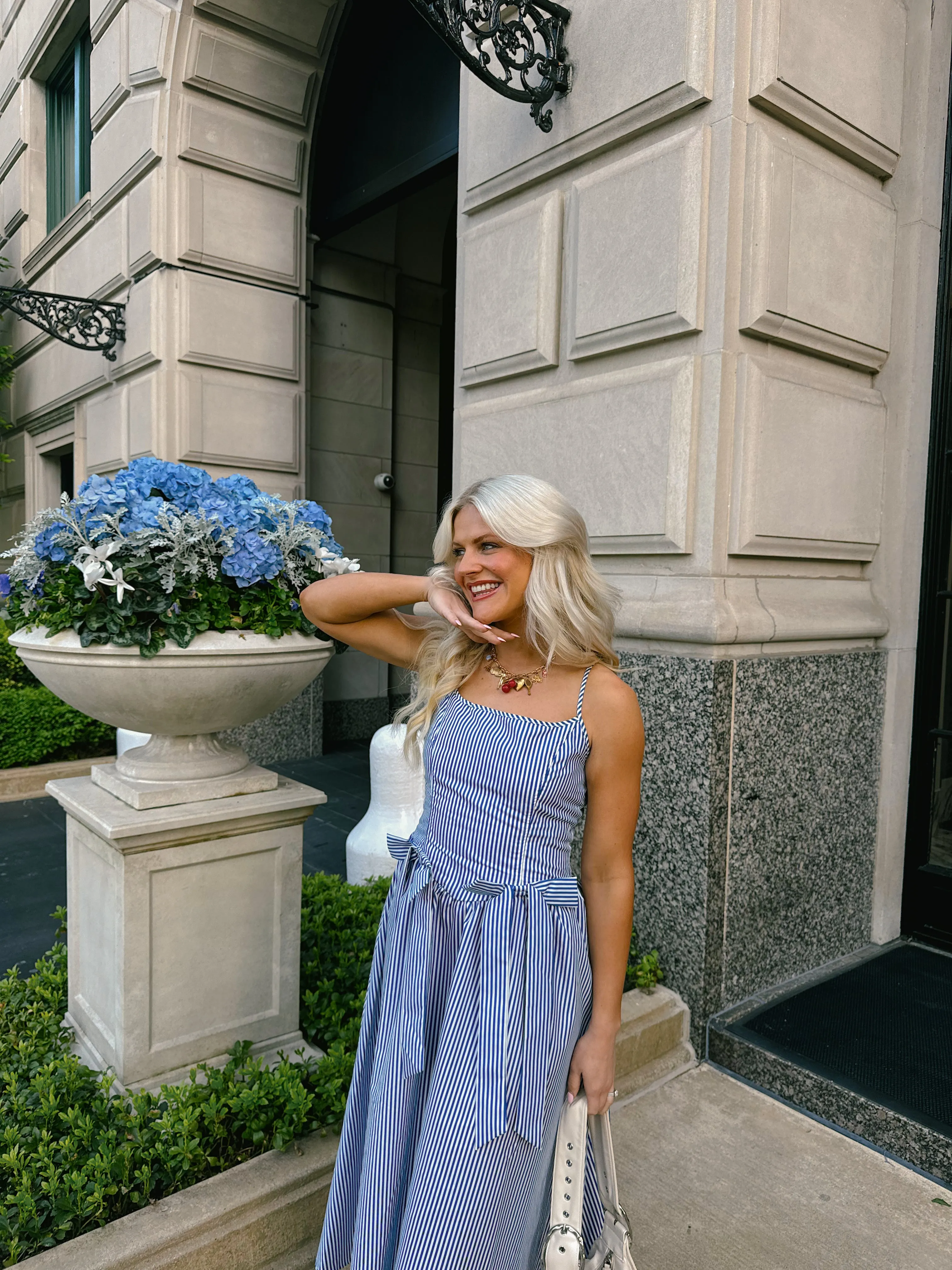 Hamptons House Midi Dress// Blue *RESTOCKED*