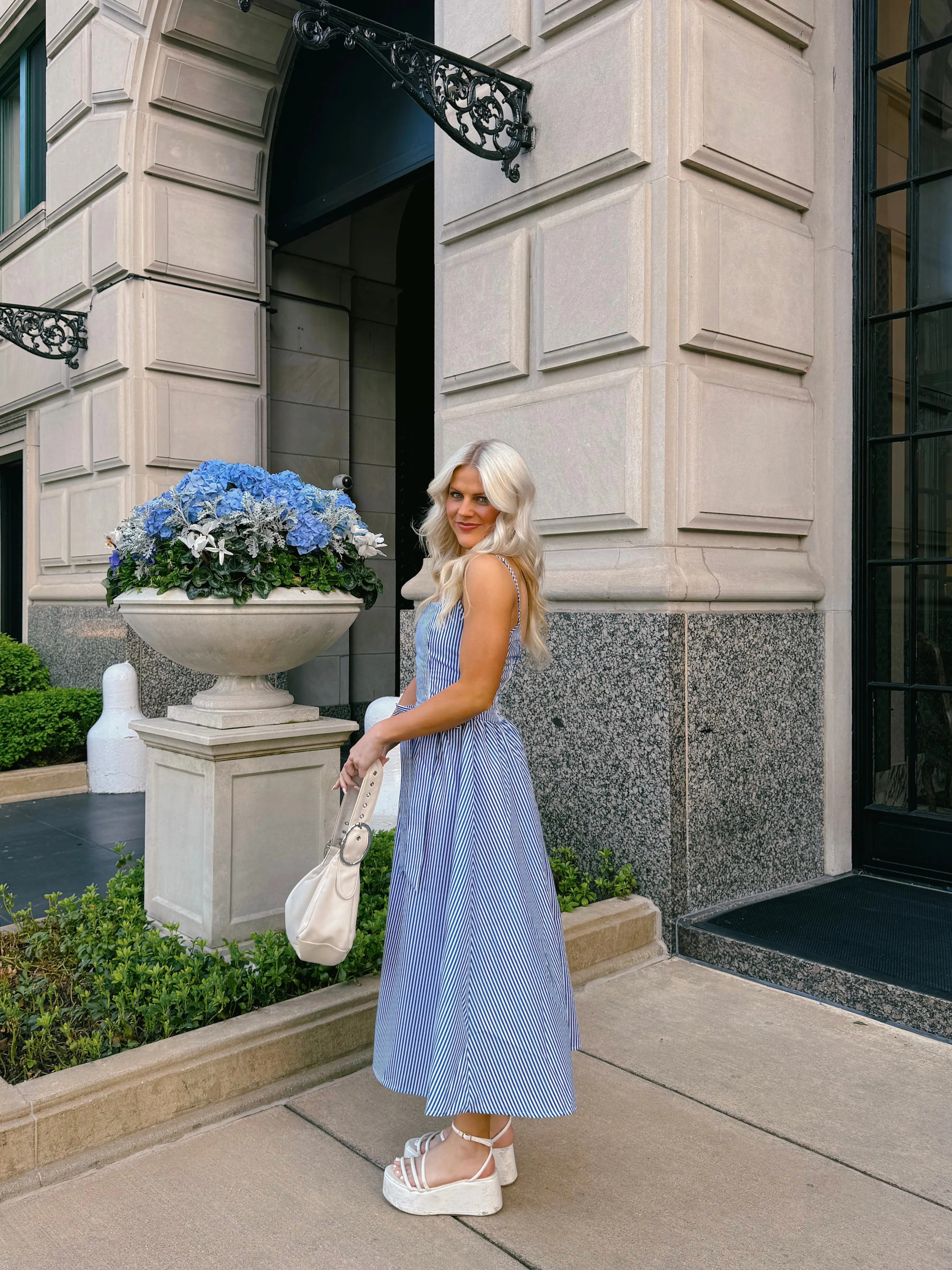 Hamptons House Midi Dress// Blue *RESTOCKED*