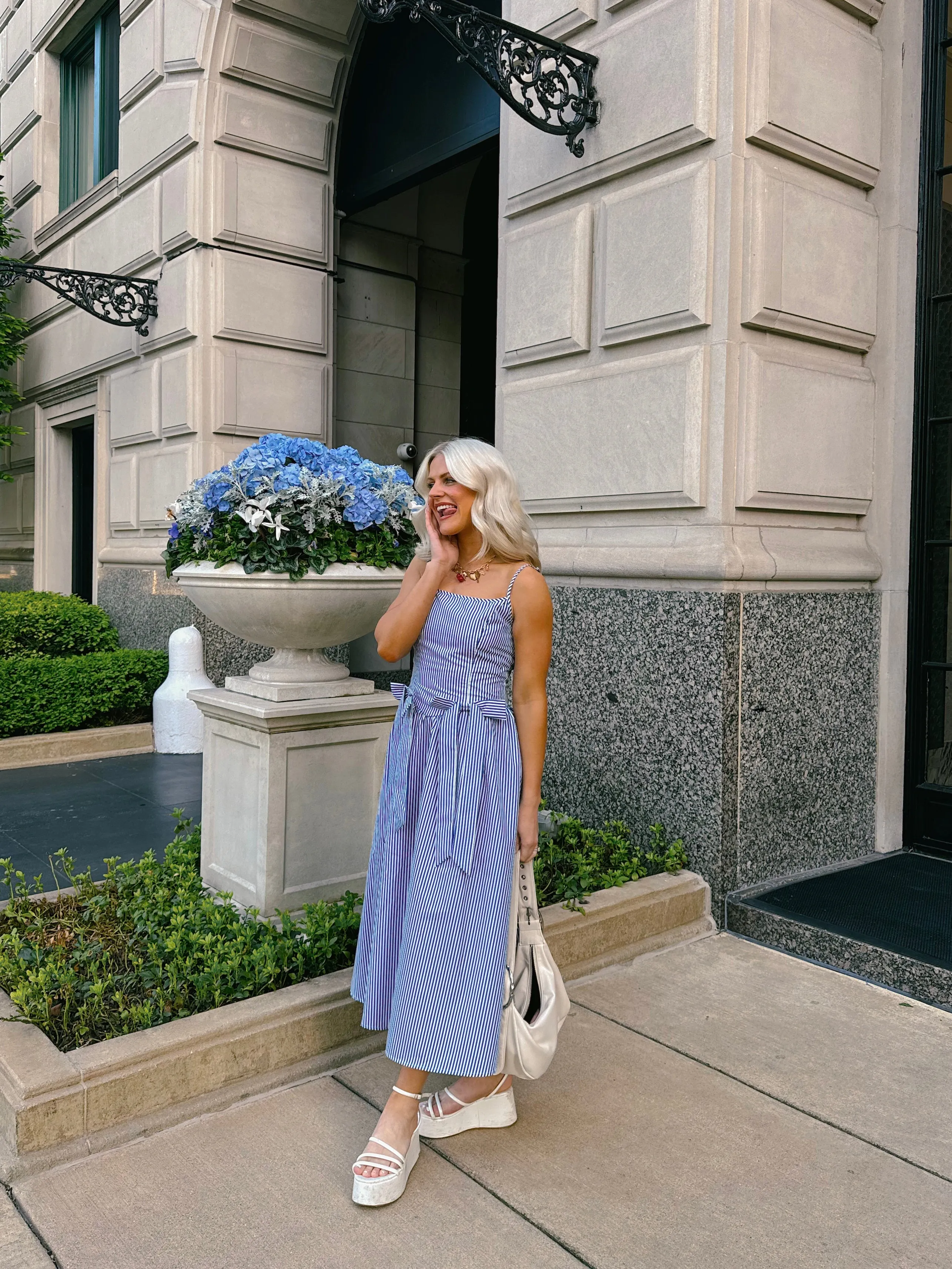 Hamptons House Midi Dress// Blue *RESTOCKED*