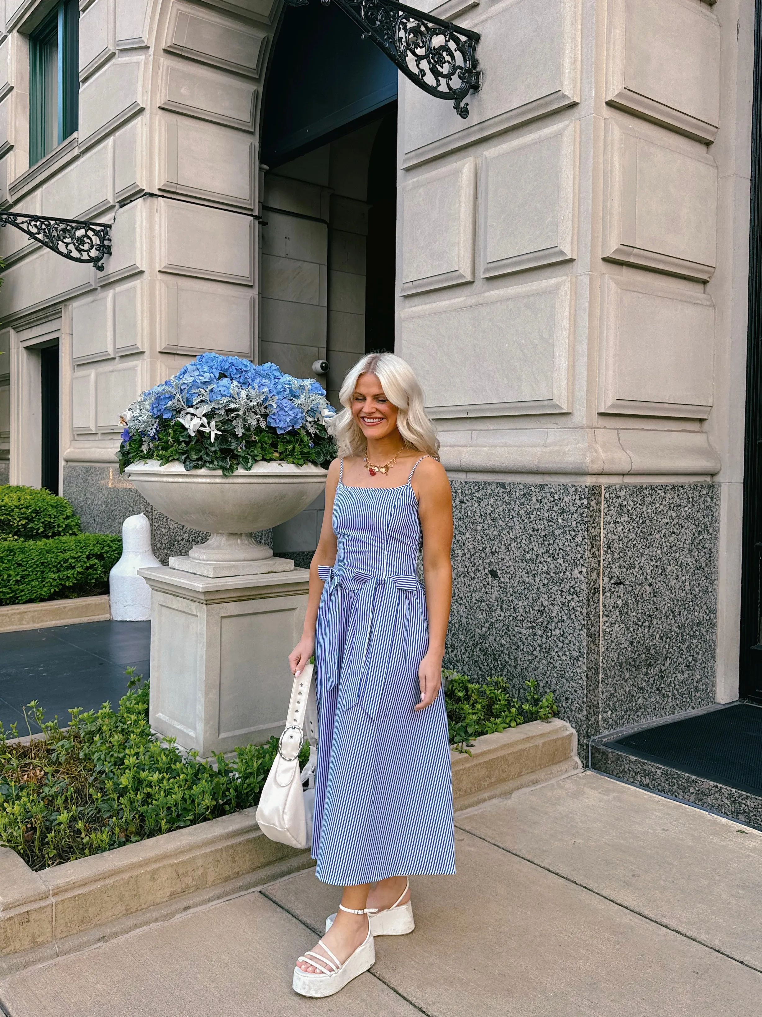 Hamptons House Midi Dress// Blue *RESTOCKED*
