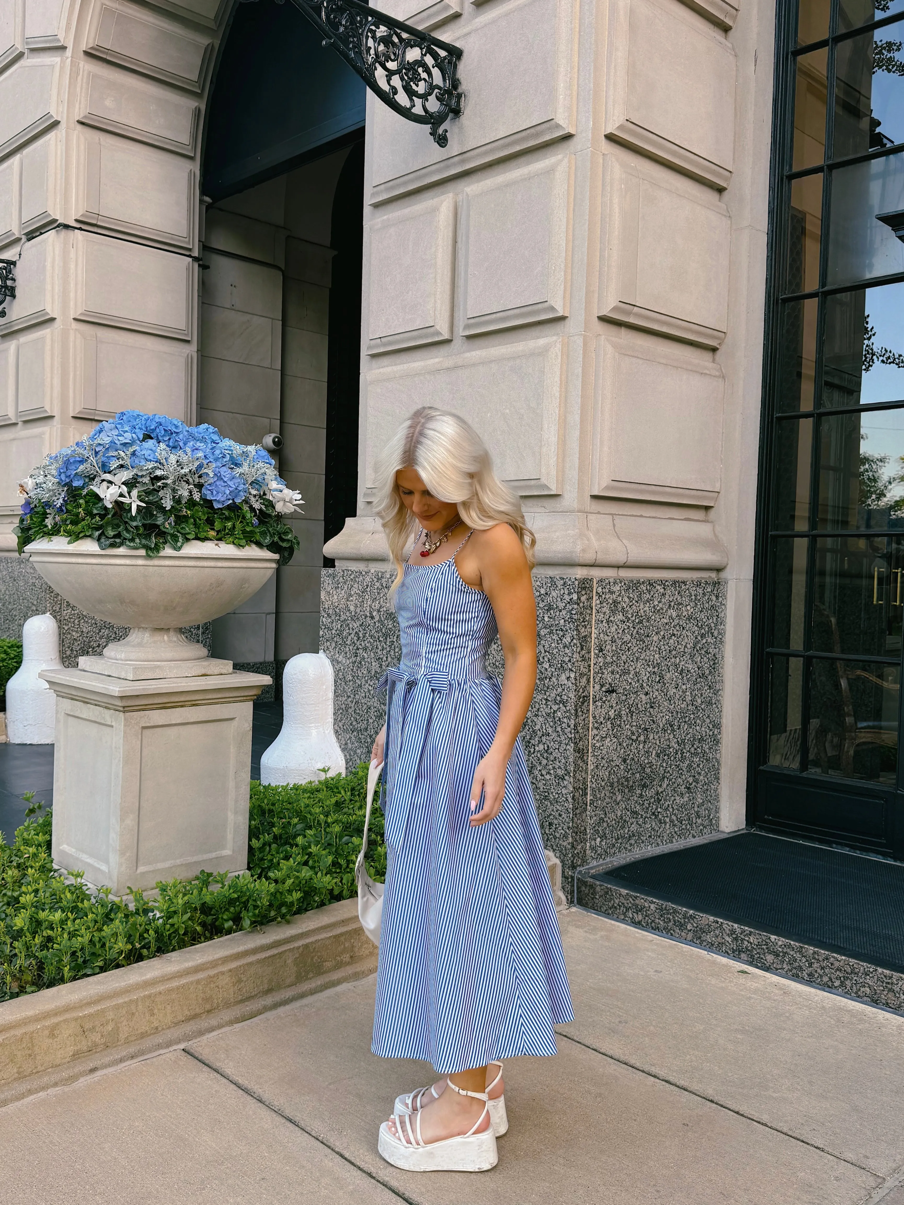 Hamptons House Midi Dress// Blue *RESTOCKED*