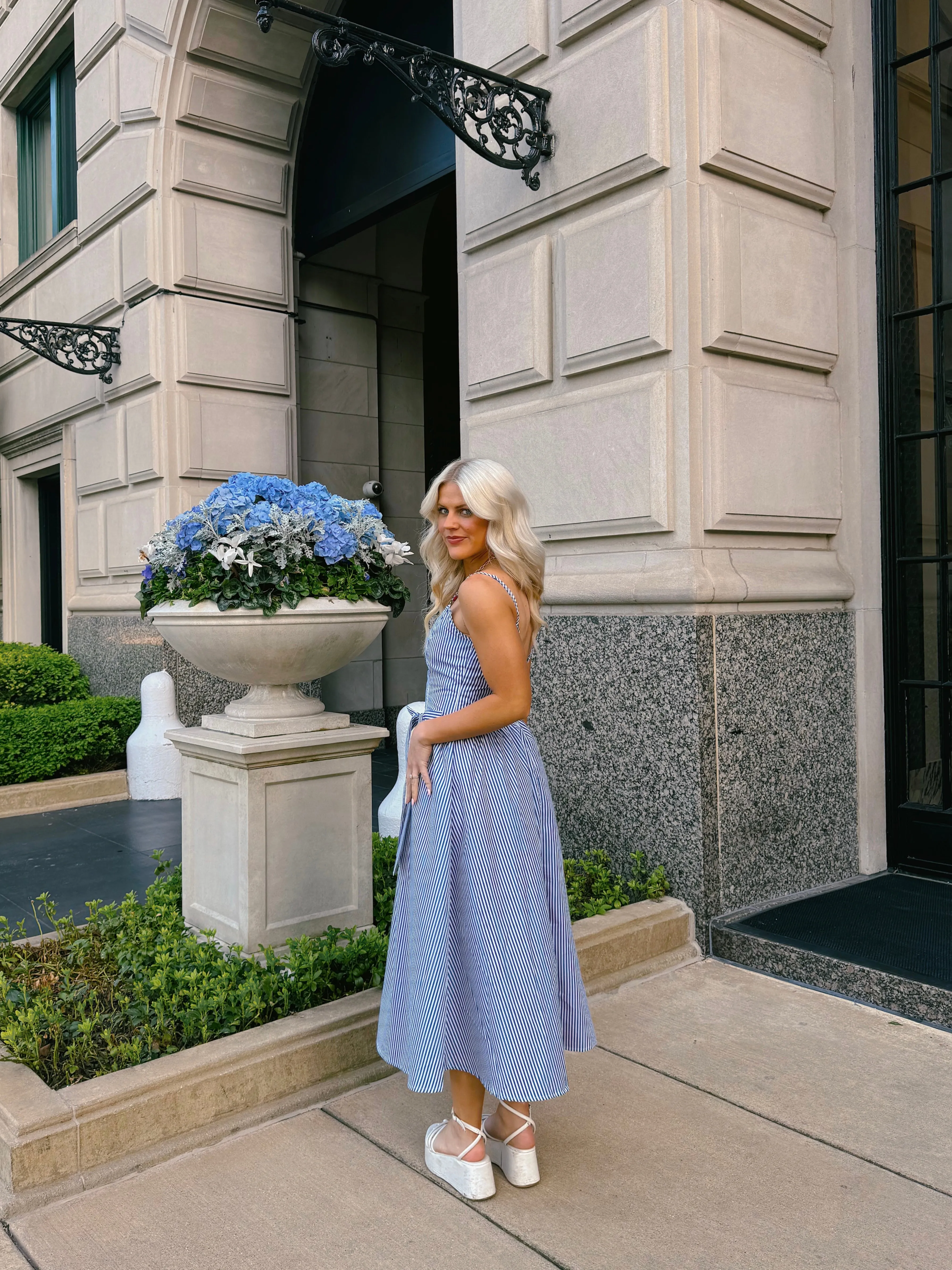 Hamptons House Midi Dress// Blue *RESTOCKED*