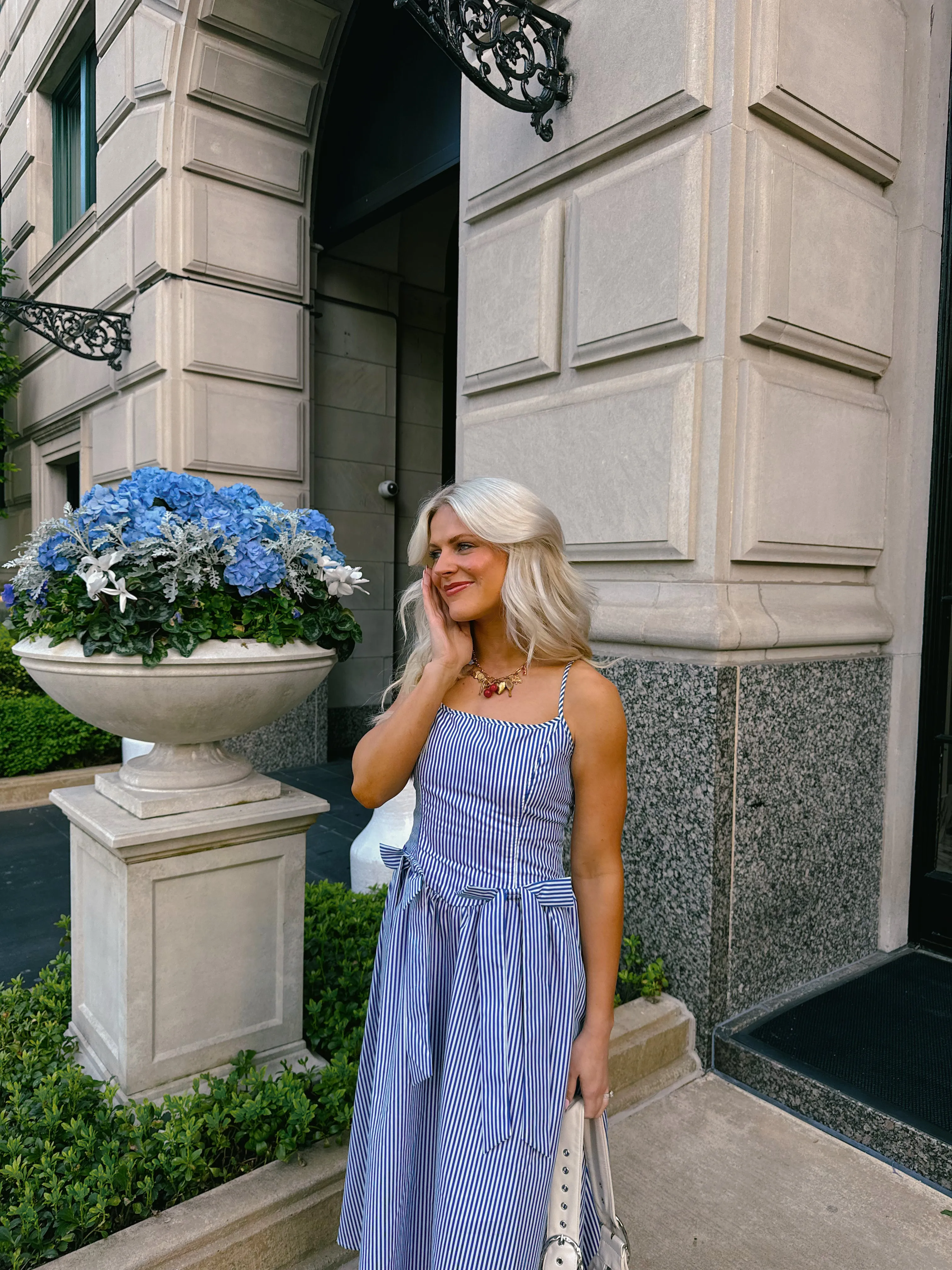Hamptons House Midi Dress// Blue *RESTOCKED*