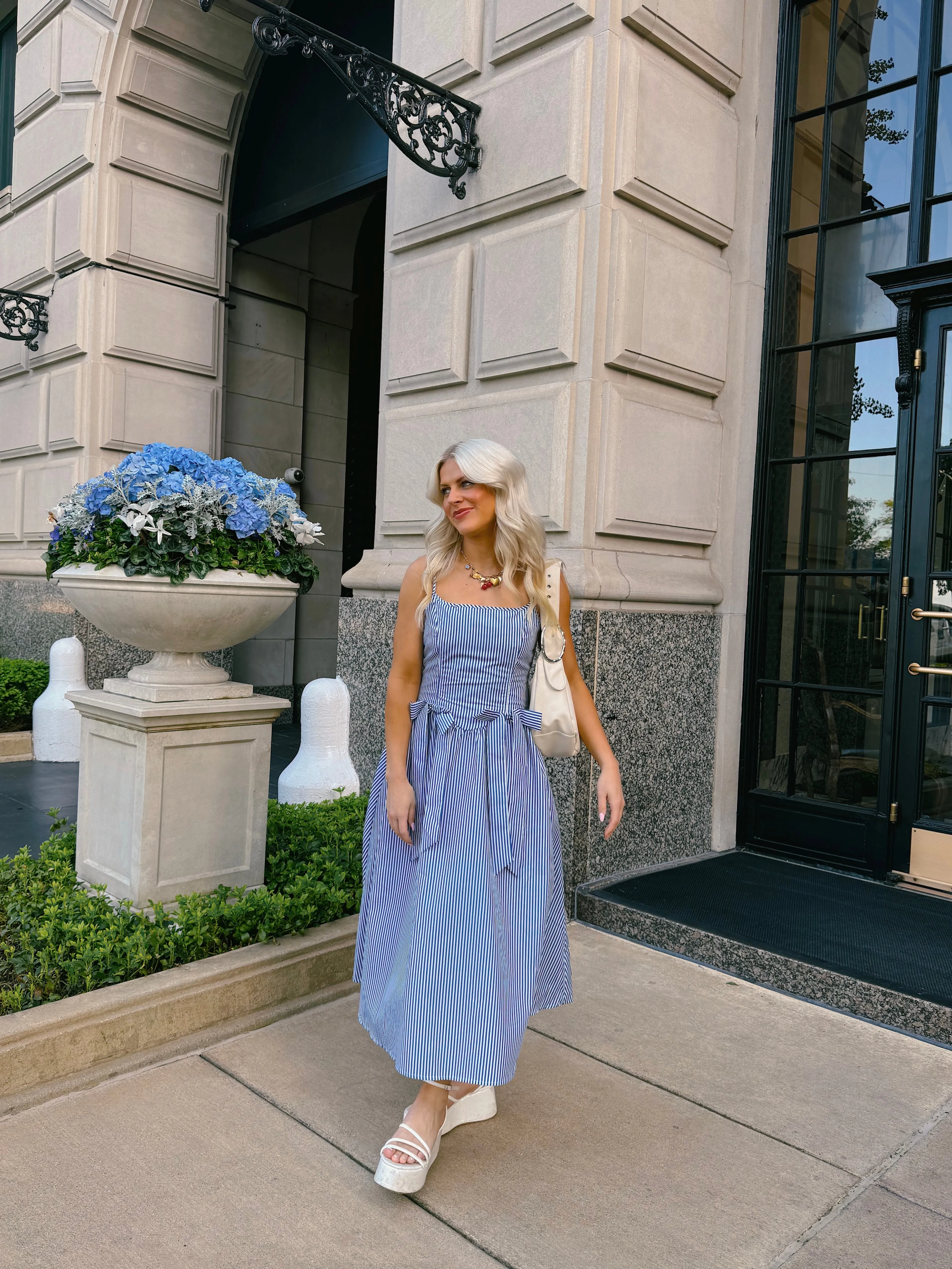 Hamptons House Midi Dress// Blue *RESTOCKED*