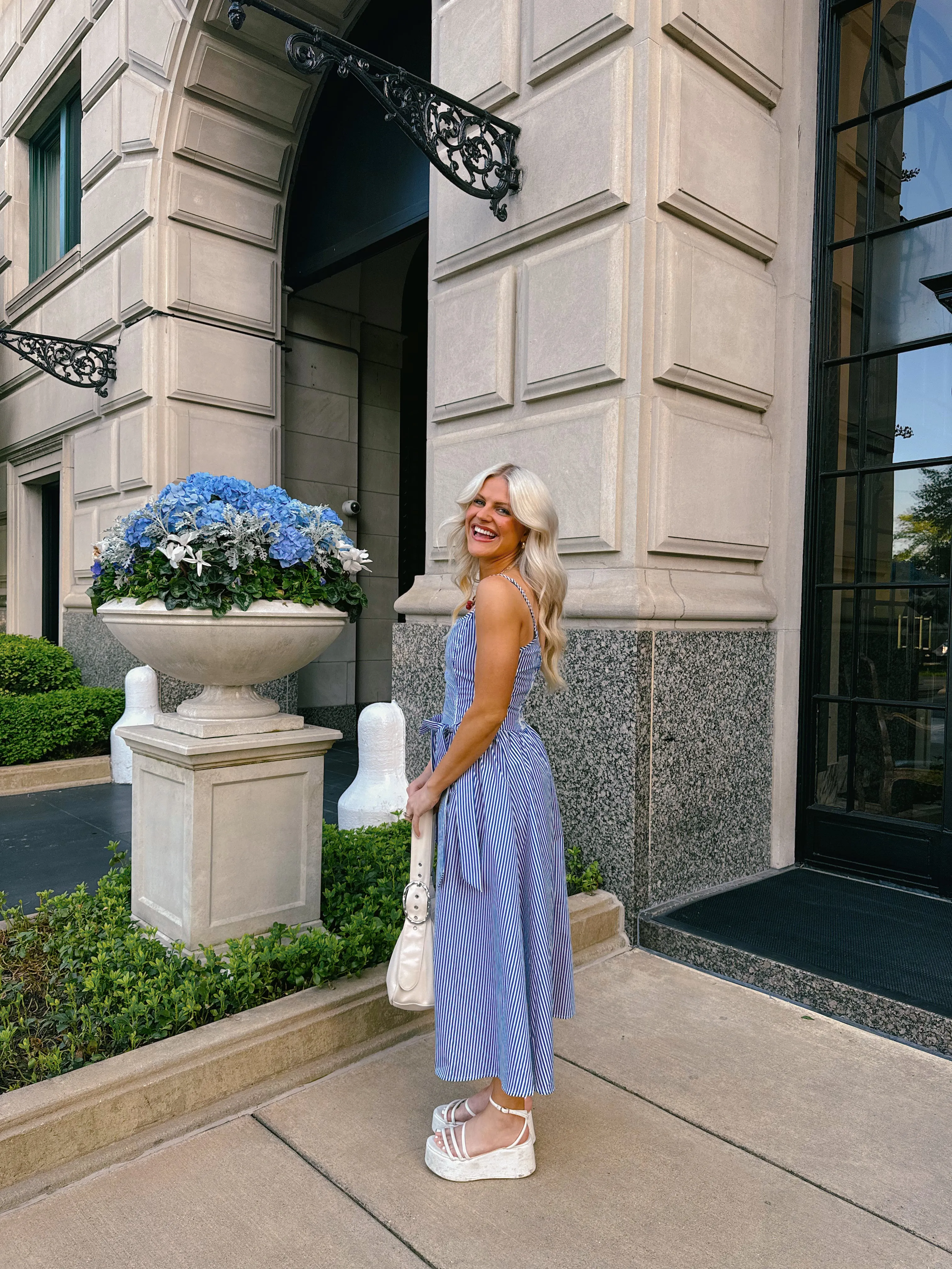 Hamptons House Midi Dress// Blue *RESTOCKED*