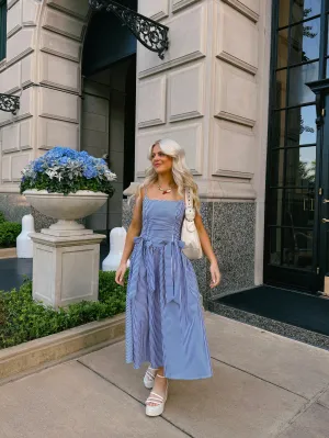 Hamptons House Midi Dress// Blue *RESTOCKED*