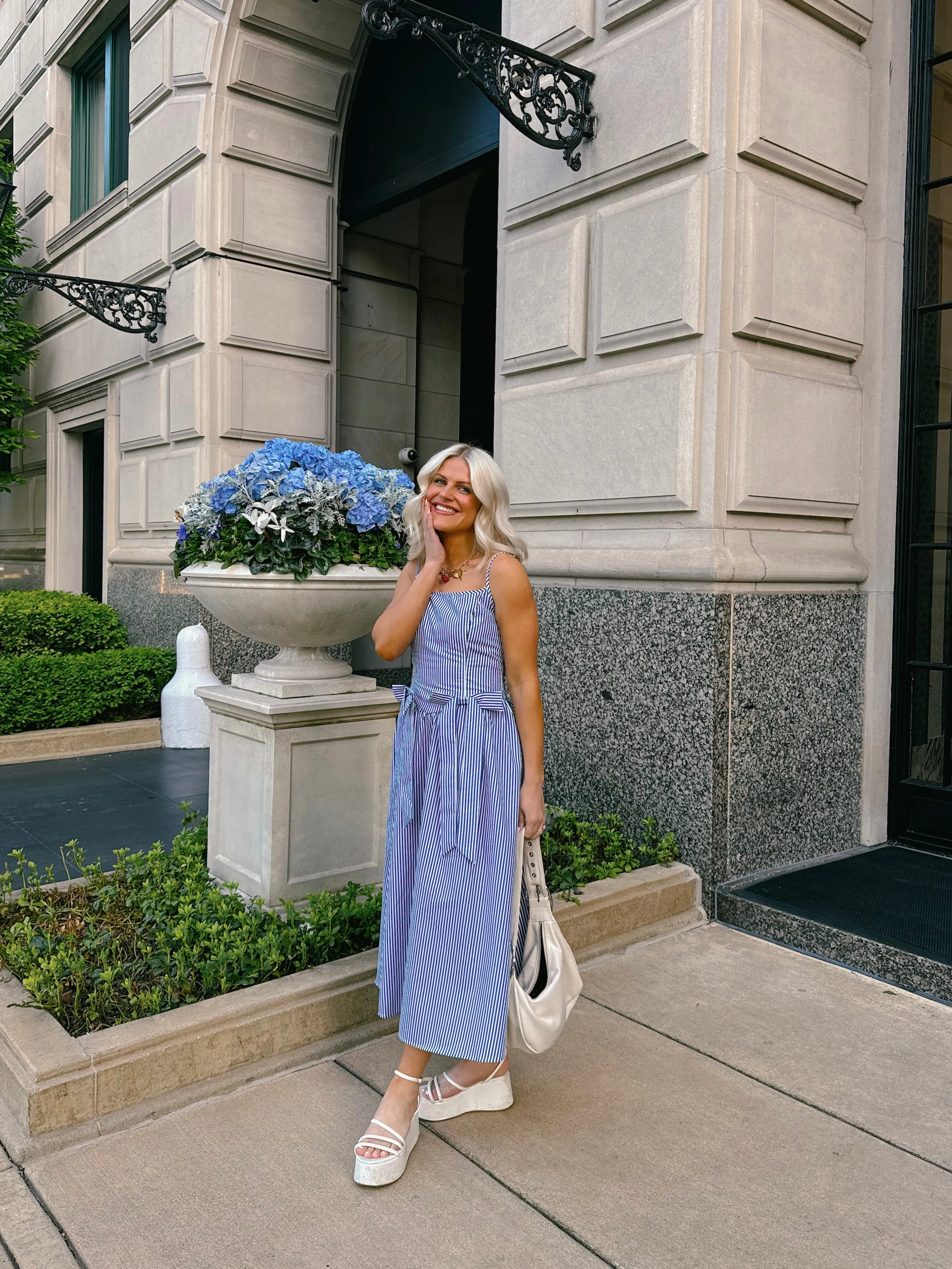 Hamptons House Midi Dress// Blue *RESTOCKED*