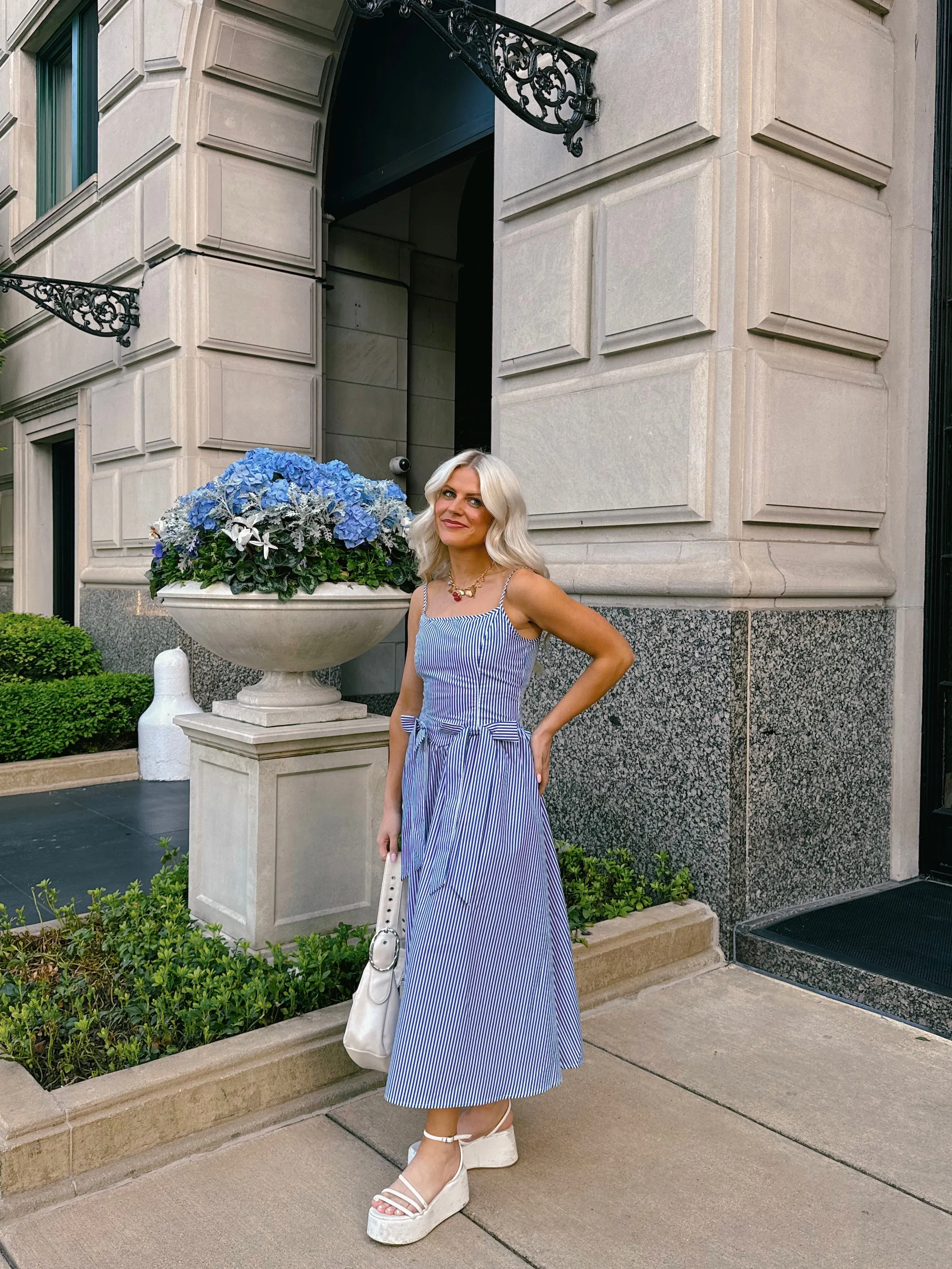 Hamptons House Midi Dress// Blue *RESTOCKED*